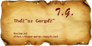 Thész Gergő névjegykártya